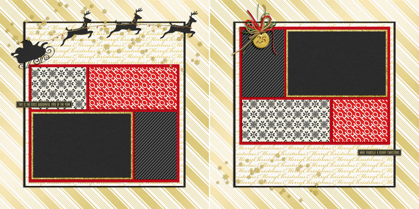 The Most Wonderful Time of the Year - 5186 - EZscrapbooks Scrapbook Layouts Christmas