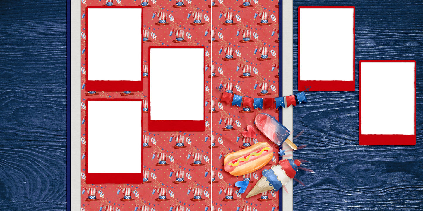 4th of July Foodie - EZ Digital Quick Pages - INSTANT DOWNLOAD