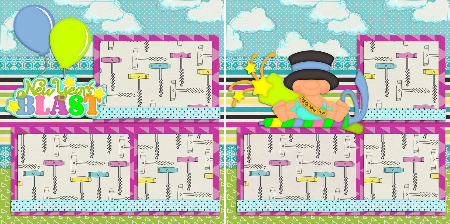 New Year's Blast - 71 - EZscrapbooks Scrapbook Layouts New Year's