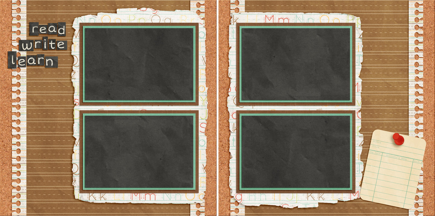 Read Write Learn - 4306 - EZscrapbooks Scrapbook Layouts School