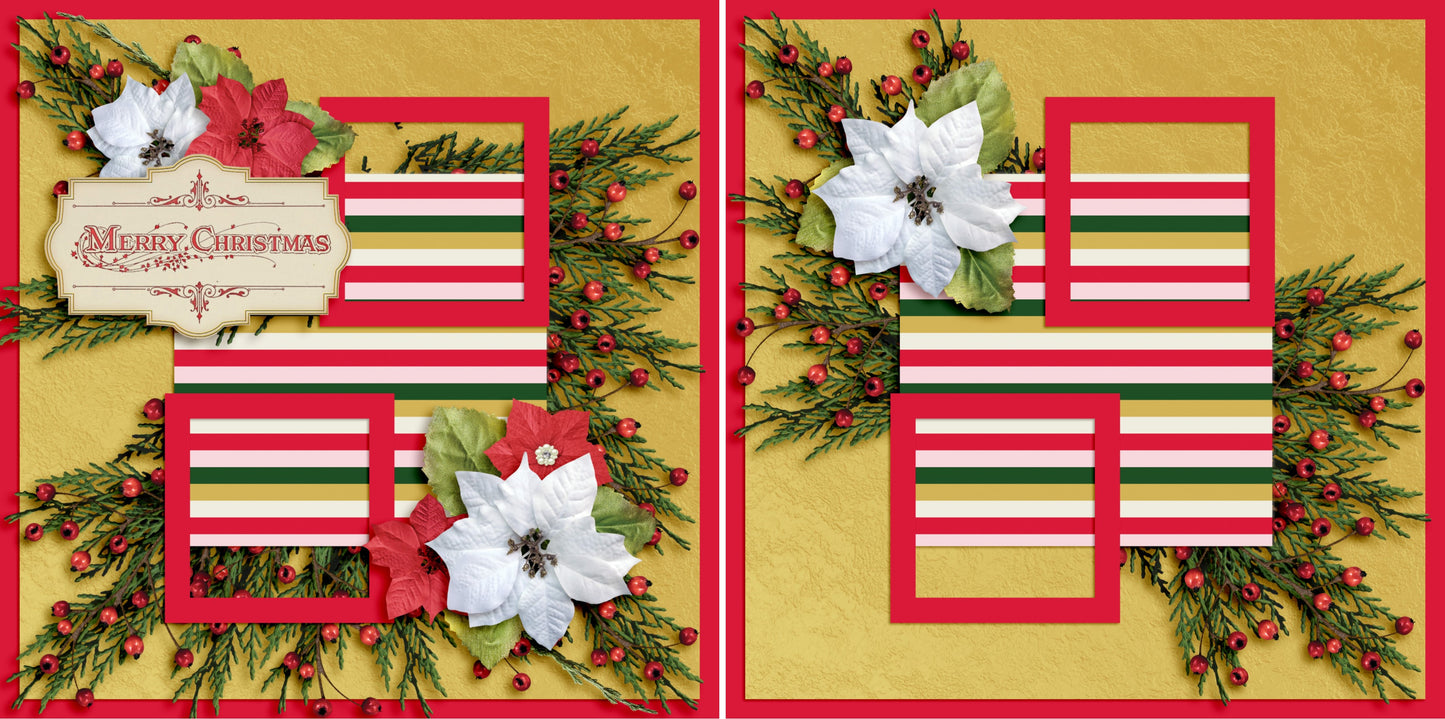 Merry Christmas NPM - 3613 - EZscrapbooks Scrapbook Layouts Christmas