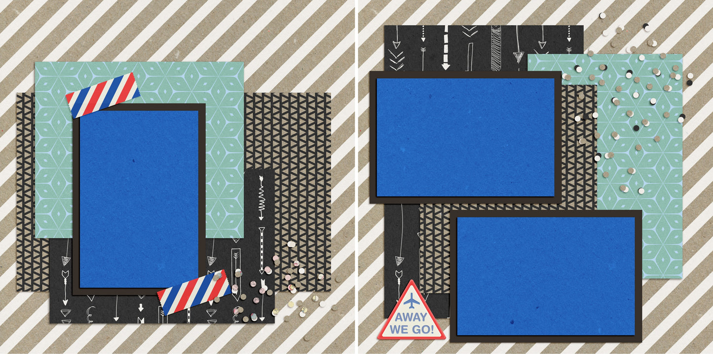 Traveler - 4504 - EZscrapbooks Scrapbook Layouts travel, Vacation