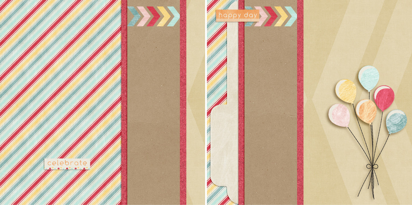 New Year Clock NPM - 4575 - EZscrapbooks Scrapbook Layouts New Year's