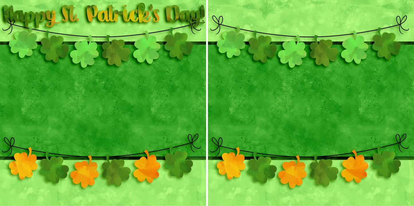 Happy St Patrick's Day NPM - 2780 - EZscrapbooks Scrapbook Layouts St Patrick's Day
