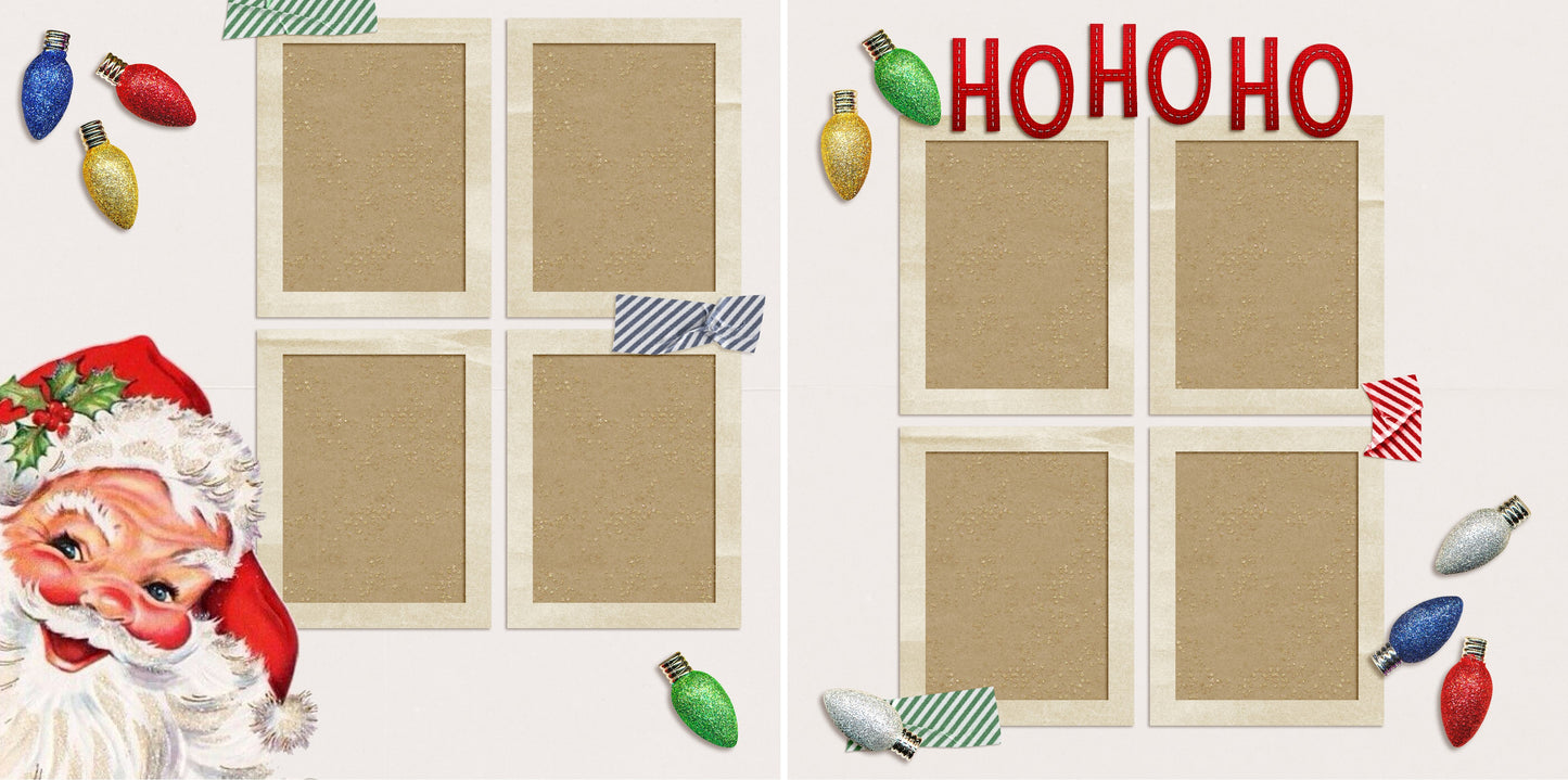HoHoHo Santa - 4478 - EZscrapbooks Scrapbook Layouts Christmas