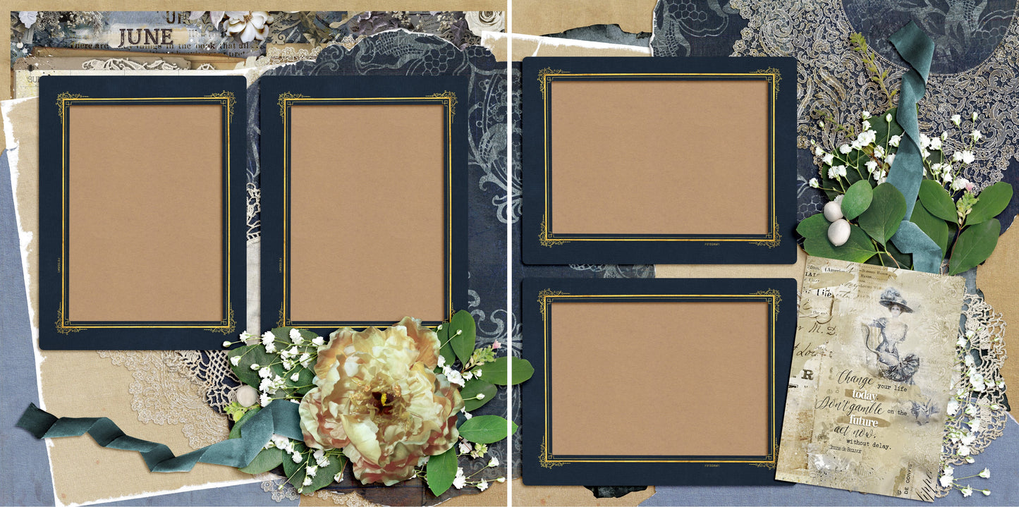 June - 4832 - EZscrapbooks Scrapbook Layouts Months of the Year, Summer