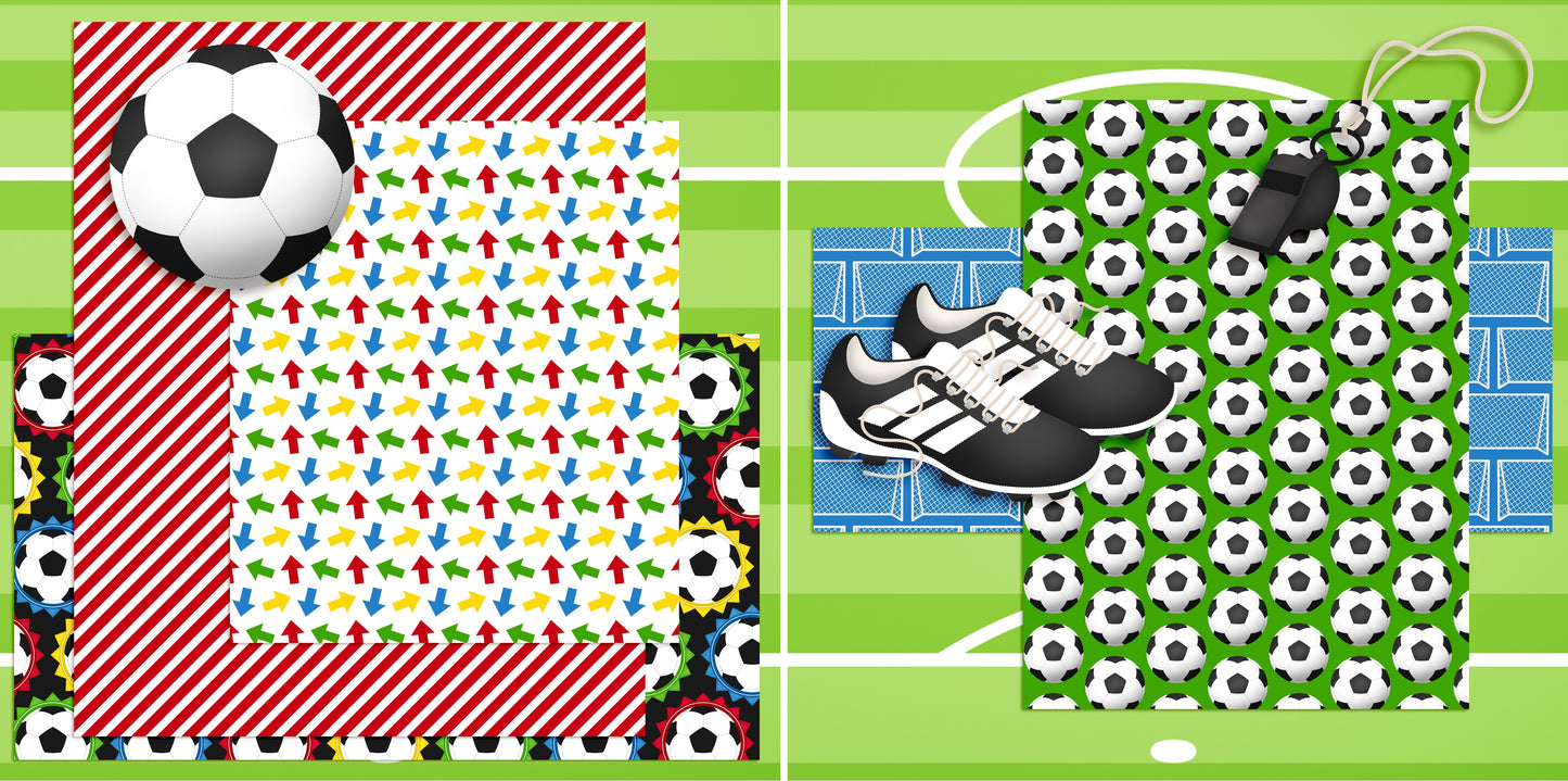 Soccer Gear NPM - 4921 - EZscrapbooks Scrapbook Layouts soccer, Sports