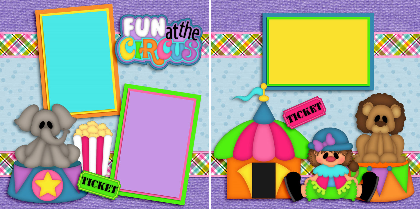 Fun at the Circus - 3142 - EZscrapbooks Scrapbook Layouts circus, Kids, Other