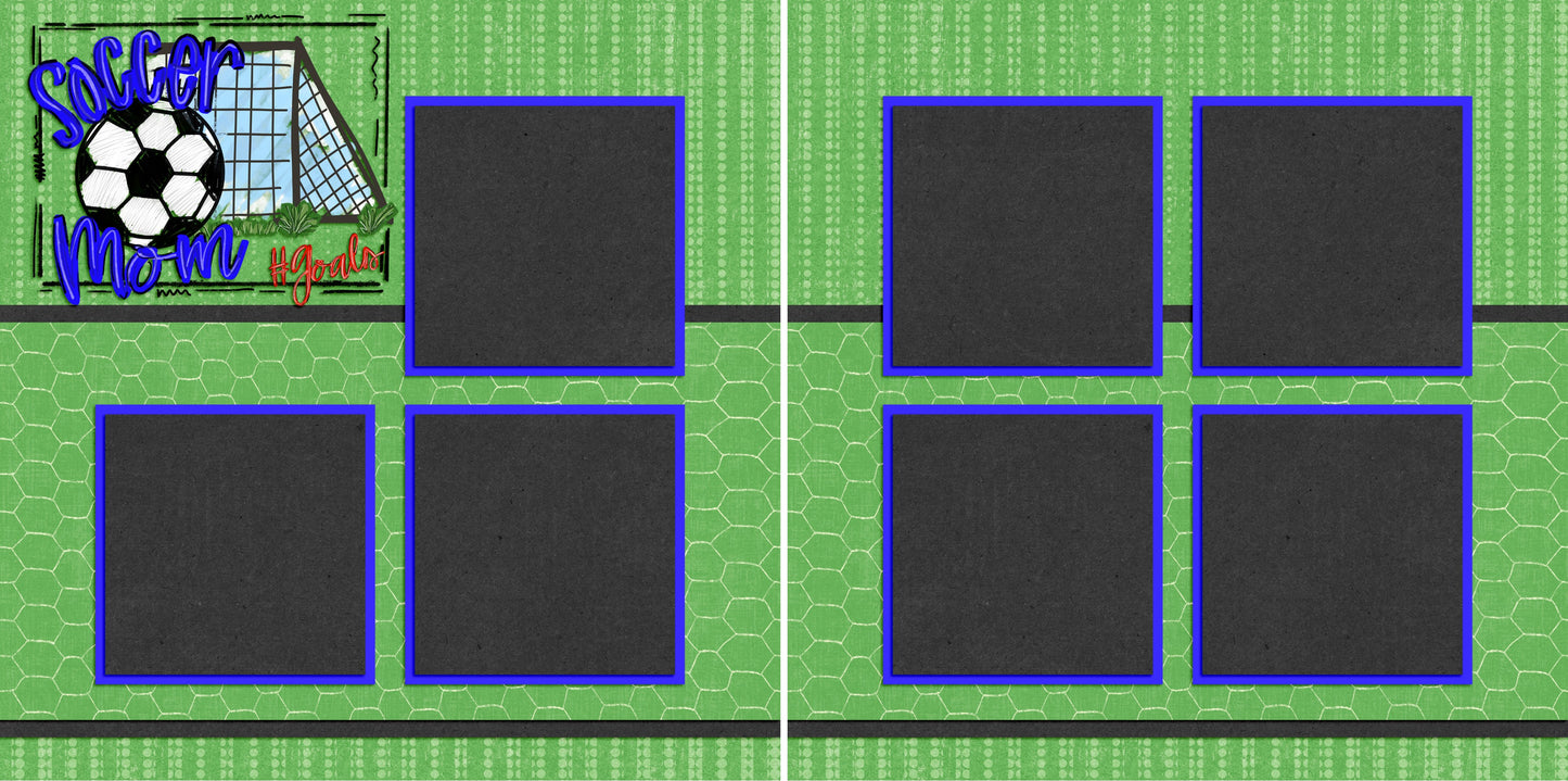 Soccer Mom - 4814 - EZscrapbooks Scrapbook Layouts soccer, Sports