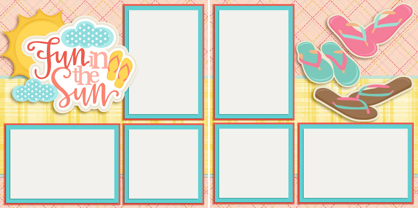 Fun in the Sun Girl - 3372 - EZscrapbooks Scrapbook Layouts Summer, Swimming - Pool