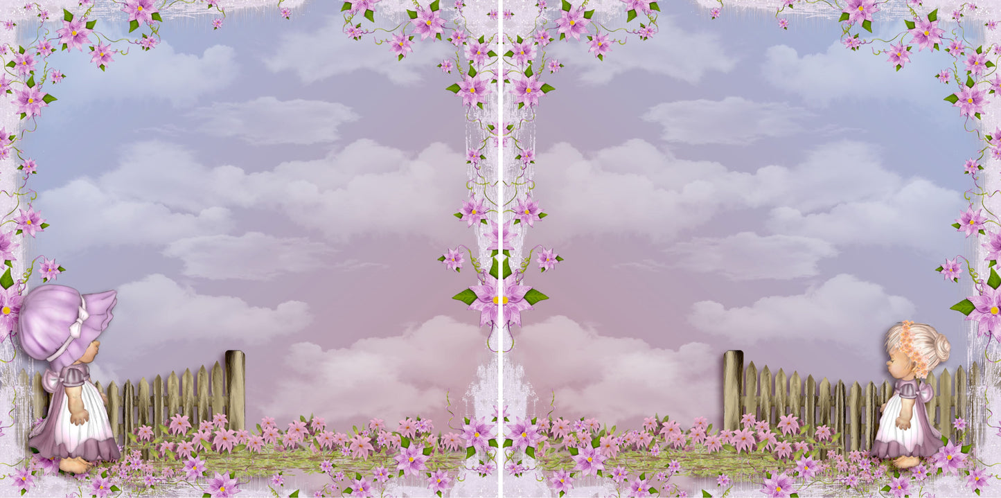 Little Sisters NPM - 2868 - EZscrapbooks Scrapbook Layouts Girls