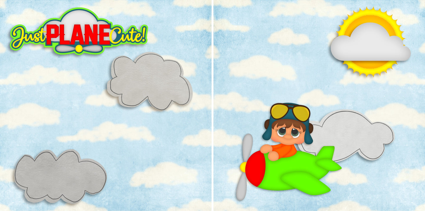 Just Plane Cute Boy NPM - 4673 - EZscrapbooks Scrapbook Layouts Baby - Toddler, Kids