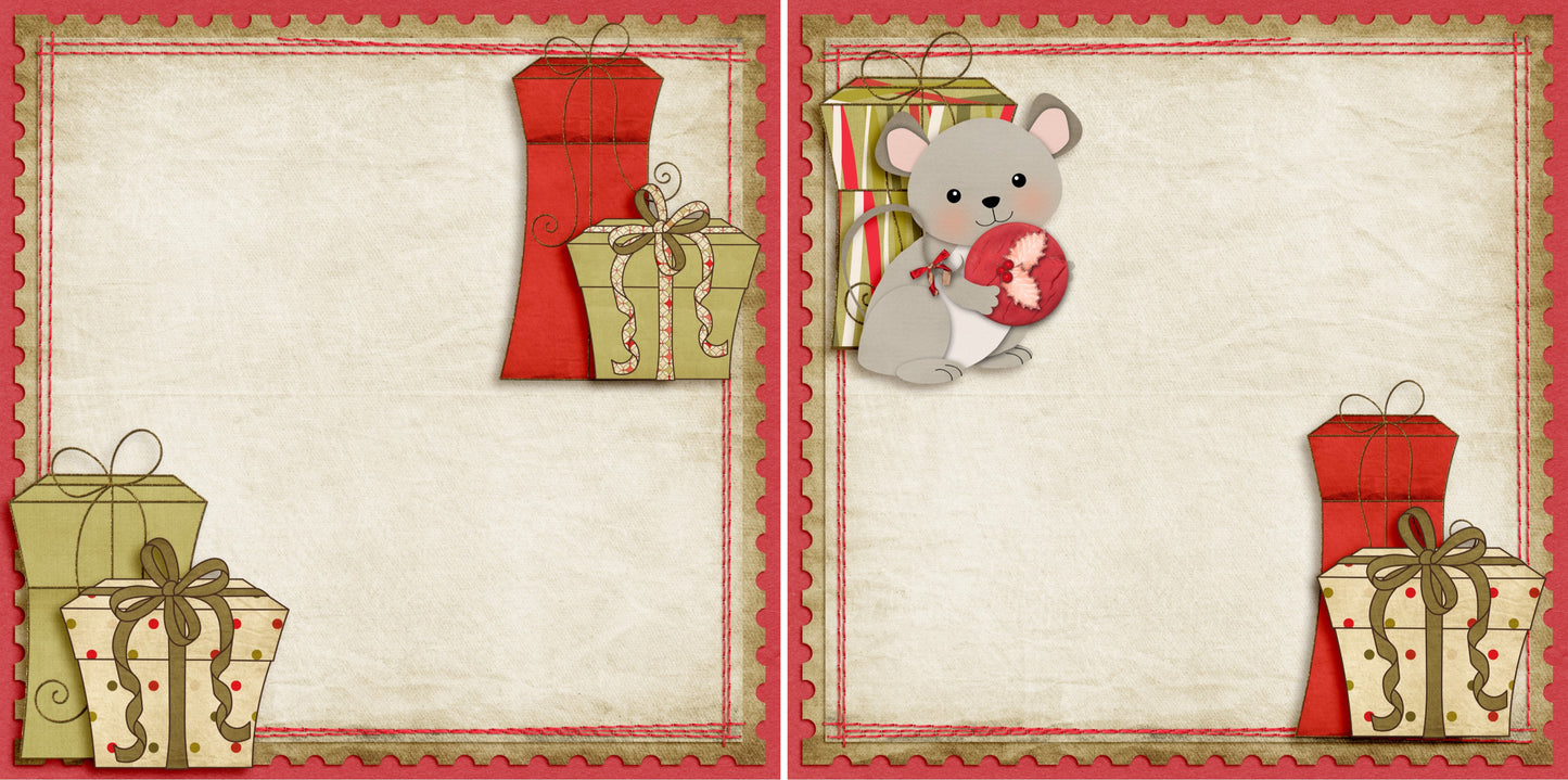Christmas Mouse NPM - 3547 - EZscrapbooks Scrapbook Layouts Christmas