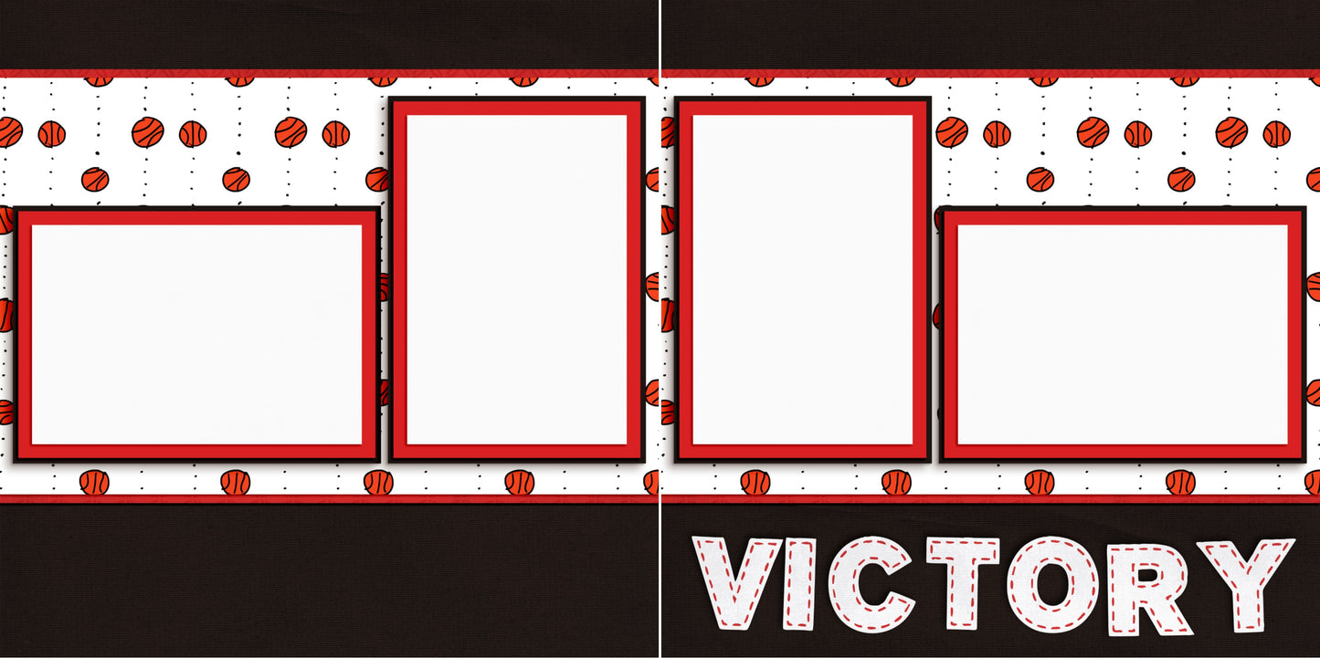 Victory Bball - 3698 - EZscrapbooks Scrapbook Layouts basketball, Sports