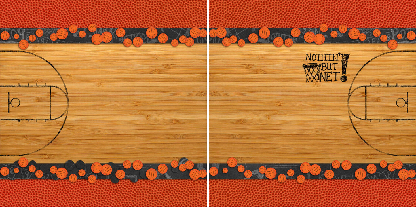 Basketball Court NPM - 2261 - EZscrapbooks Scrapbook Layouts Sports