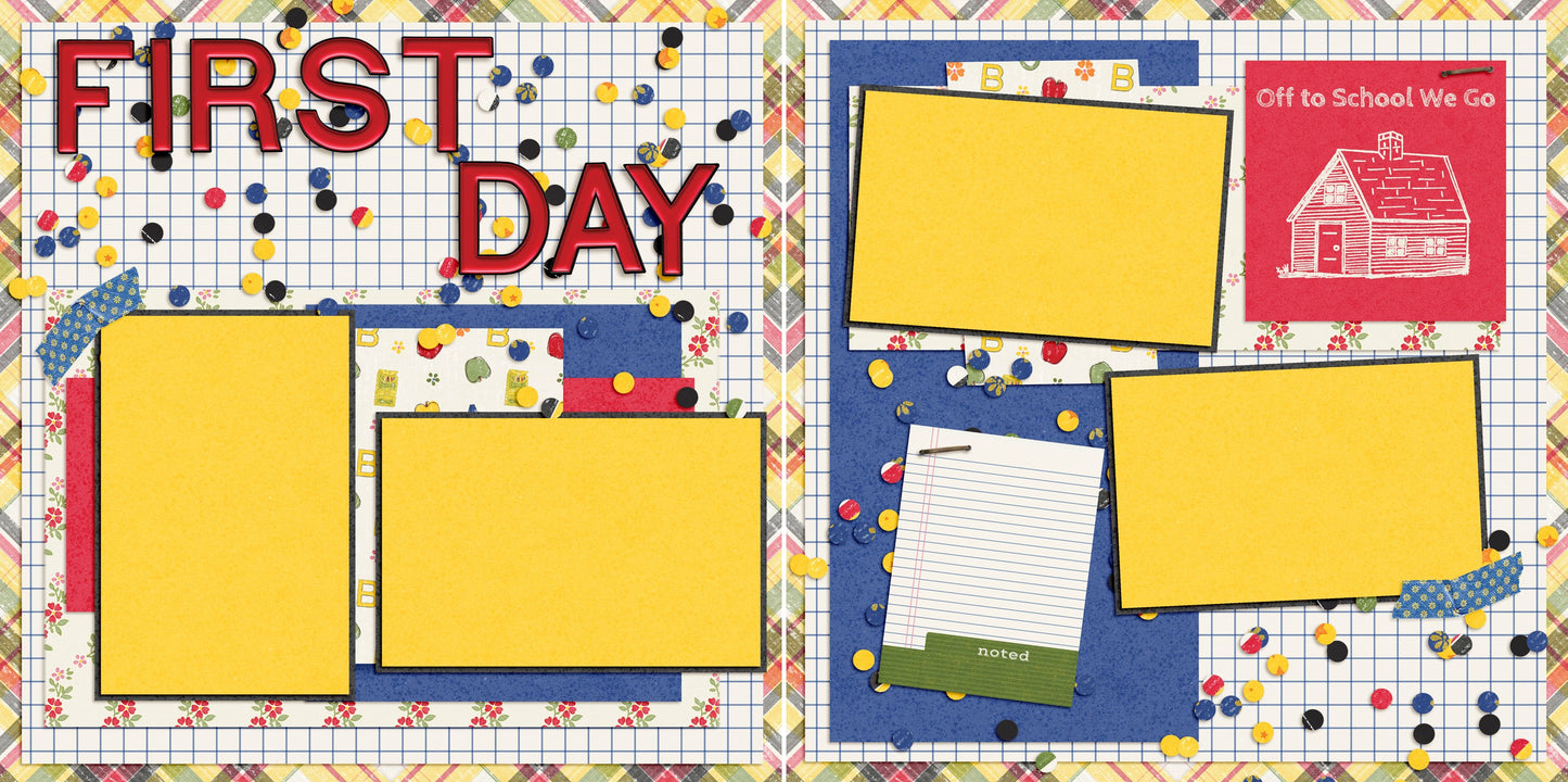 First Day - School - 4986 - EZscrapbooks Scrapbook Layouts School
