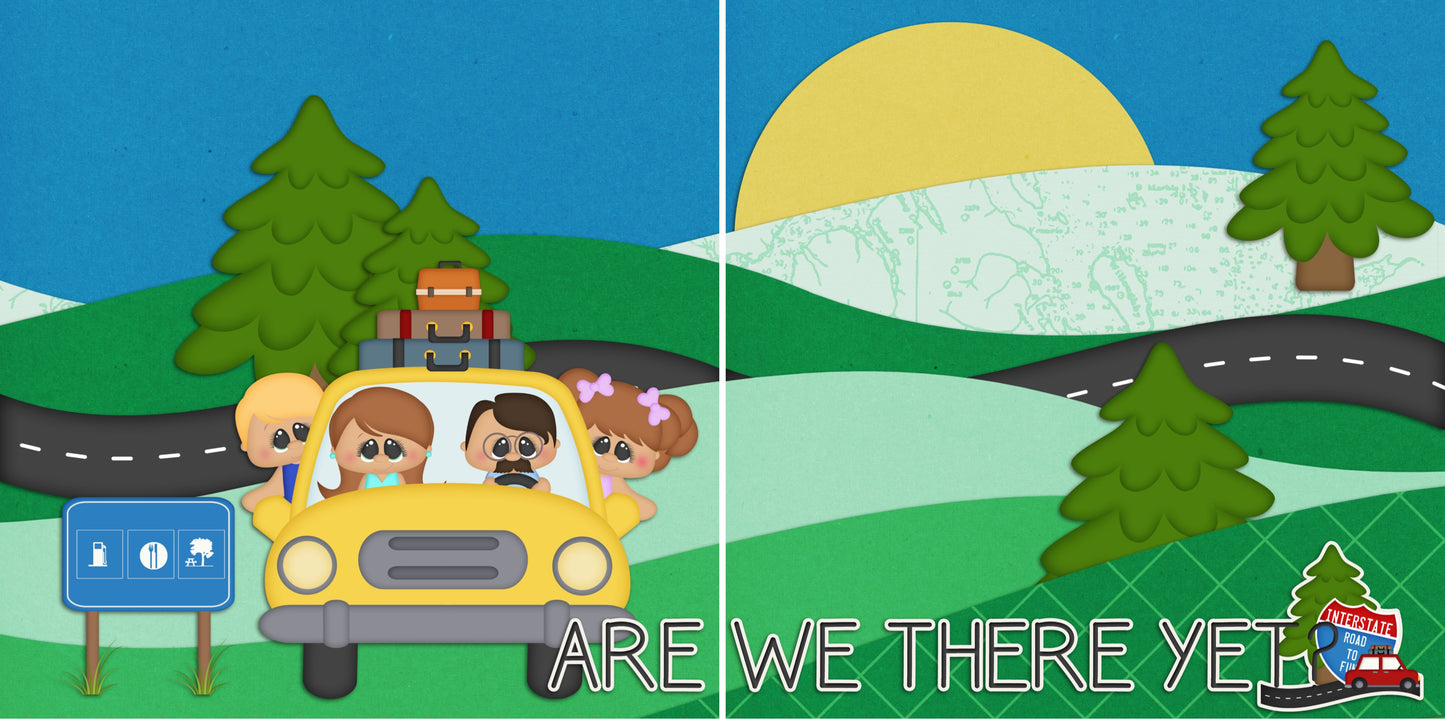 Are We There Yet NPM - 2620 - EZscrapbooks Scrapbook Layouts travel, Vacation