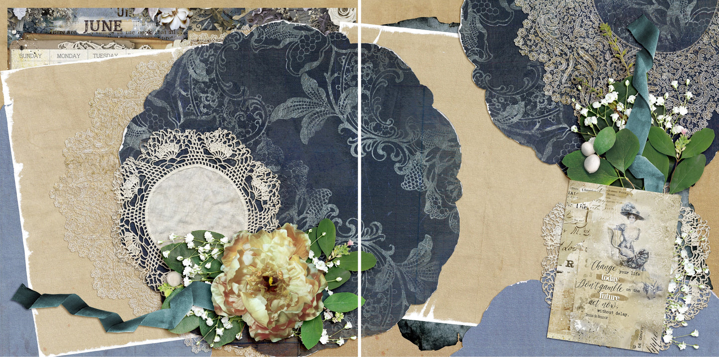 June NPM - 4833 - EZscrapbooks Scrapbook Layouts Months of the Year