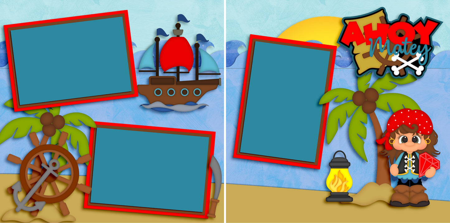 Ahoy Matey Girl - 2986 - EZscrapbooks Scrapbook Layouts Disney, Halloween