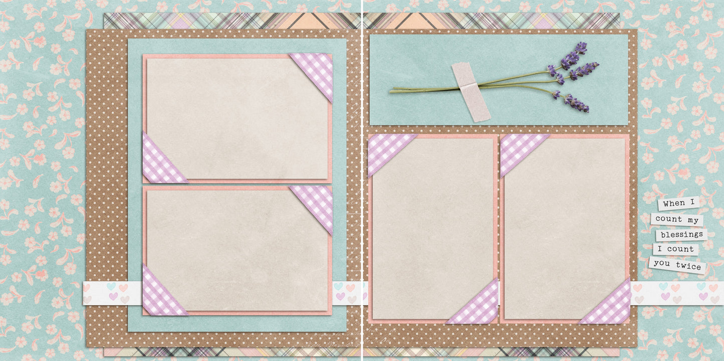 Count My Blessings - 5536 - EZscrapbooks Scrapbook Layouts Family, Other