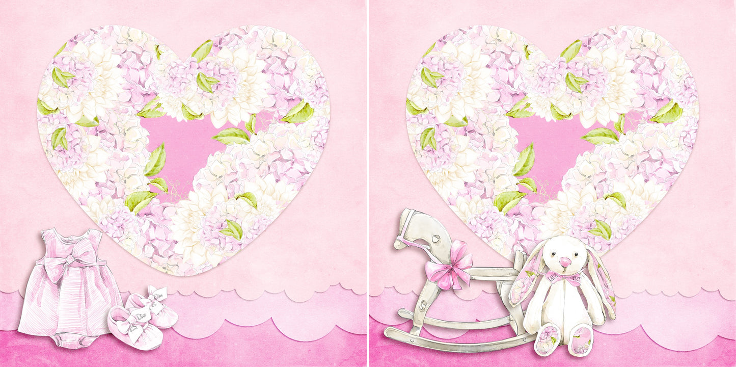 Sweet Baby Girl NPM - 5043 - EZscrapbooks Scrapbook Layouts Baby