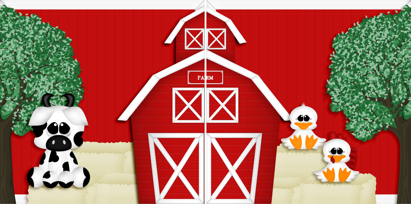 Farm Friends NPM - 4095 - EZscrapbooks Scrapbook Layouts Farm - Garden