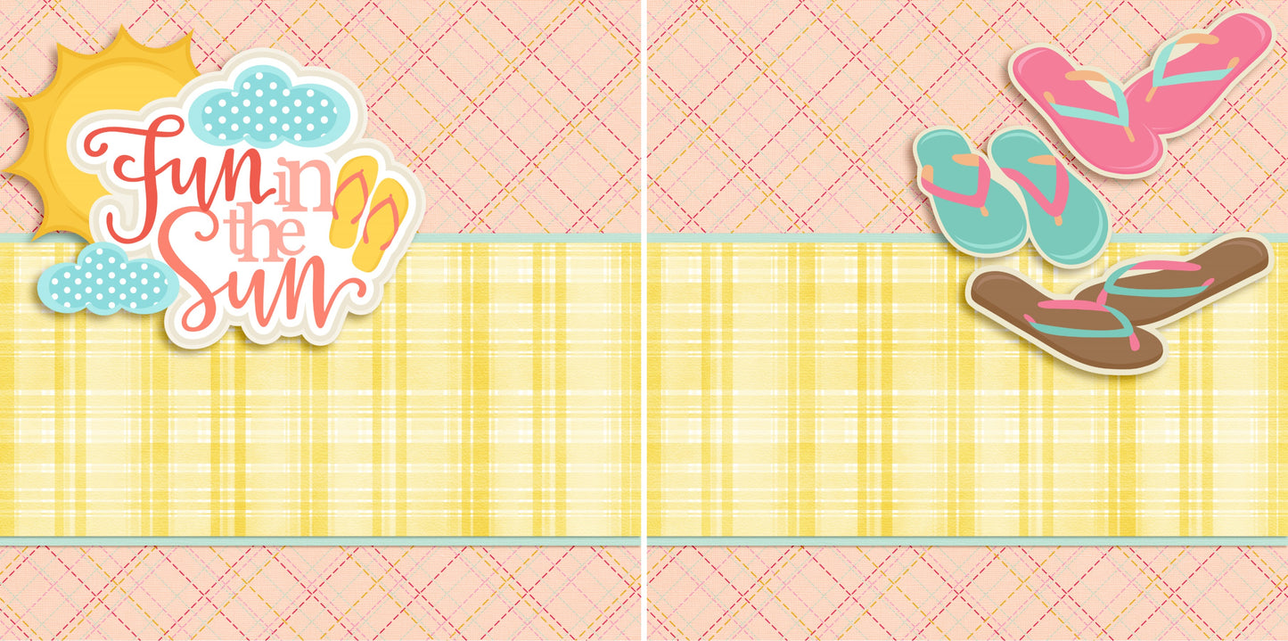 Fun in the Sun Girl NPM - 3373 - EZscrapbooks Scrapbook Layouts Summer, Swimming - Pool