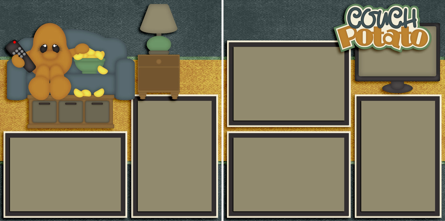 Couch Potato - 3548 - EZscrapbooks Scrapbook Layouts Family, Other