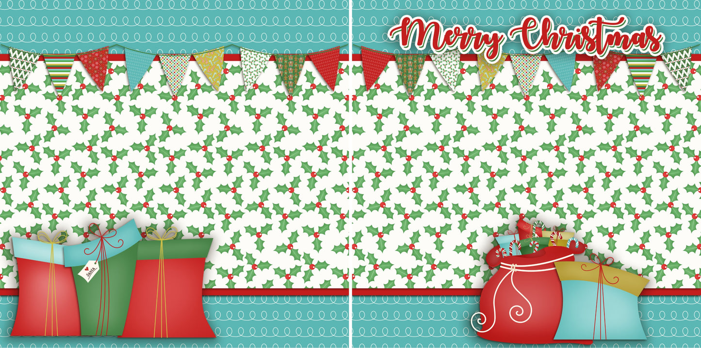 Merry Christmas NPM - 2396 - EZscrapbooks Scrapbook Layouts Christmas