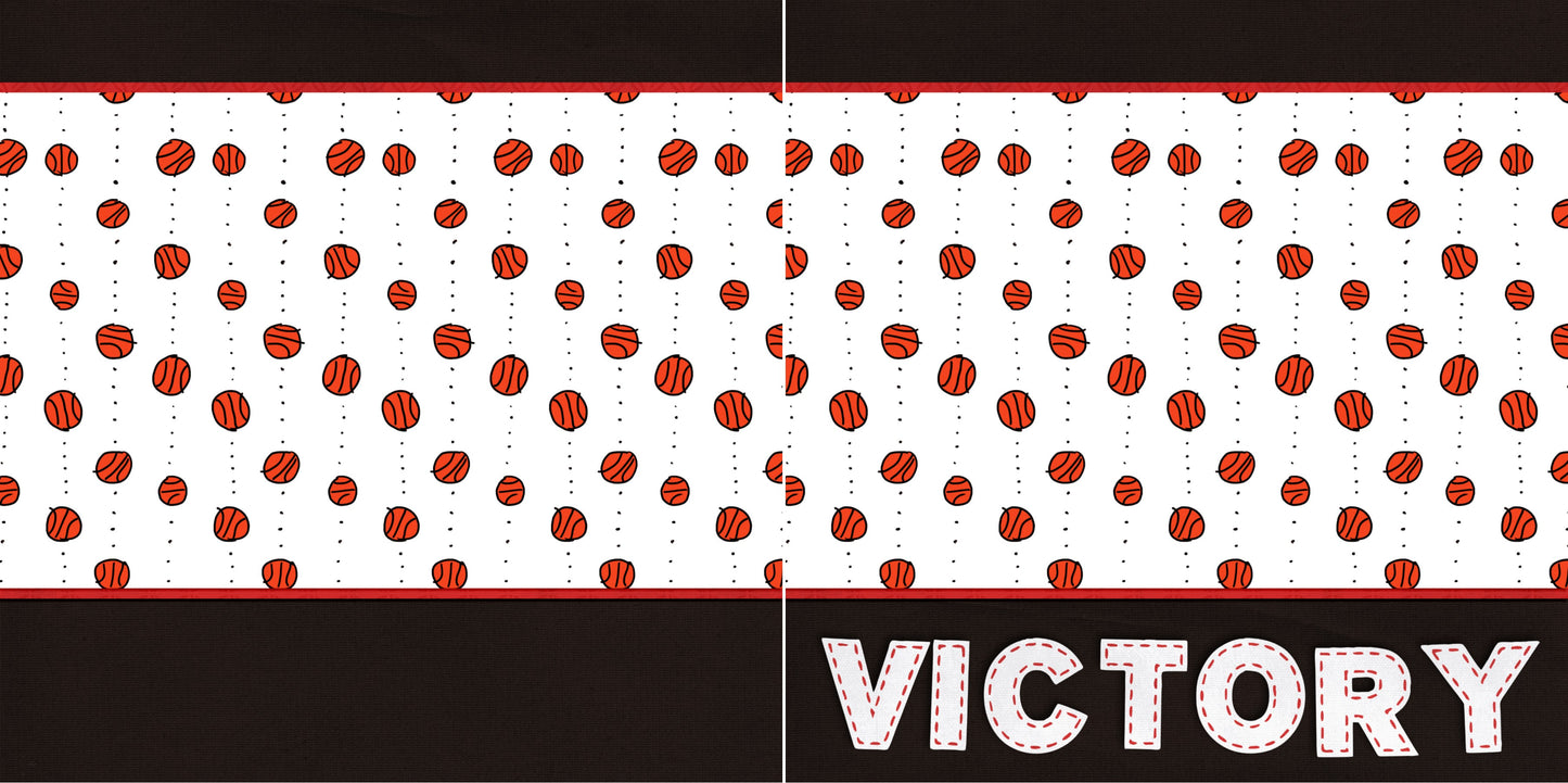 Victory Bball NPM - 3699 - EZscrapbooks Scrapbook Layouts basketball, Sports