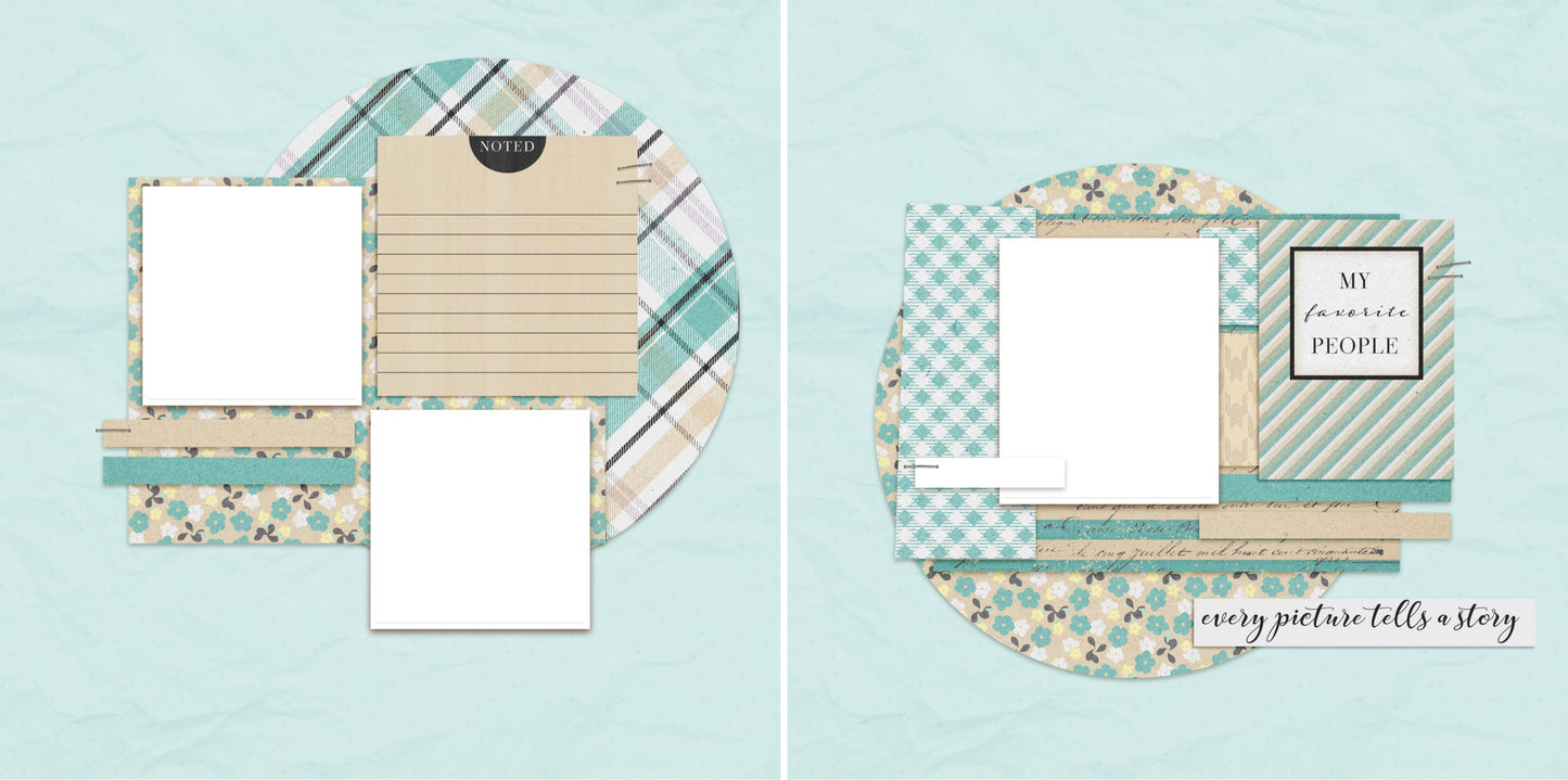 My Favorite People - Digital Scrapbook Pages - INSTANT DOWNLOAD - EZscrapbooks Scrapbook Layouts Family, Friends