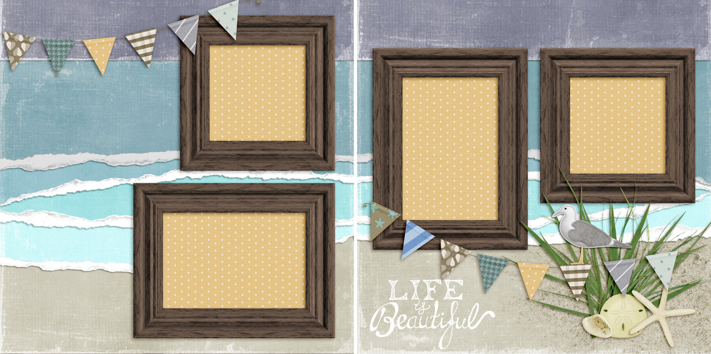 Life is Beautiful - 3964 - EZscrapbooks Scrapbook Layouts Beach - Tropical
