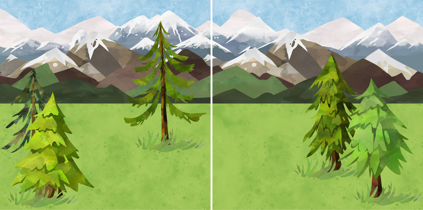 Mountain View NPM - 2764 - EZscrapbooks Scrapbook Layouts Camping - Hiking, Hunting - Fishing