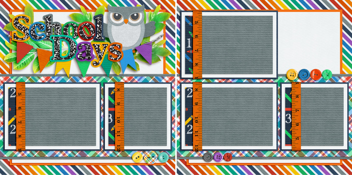 School Days - 3386 - EZscrapbooks Scrapbook Layouts School