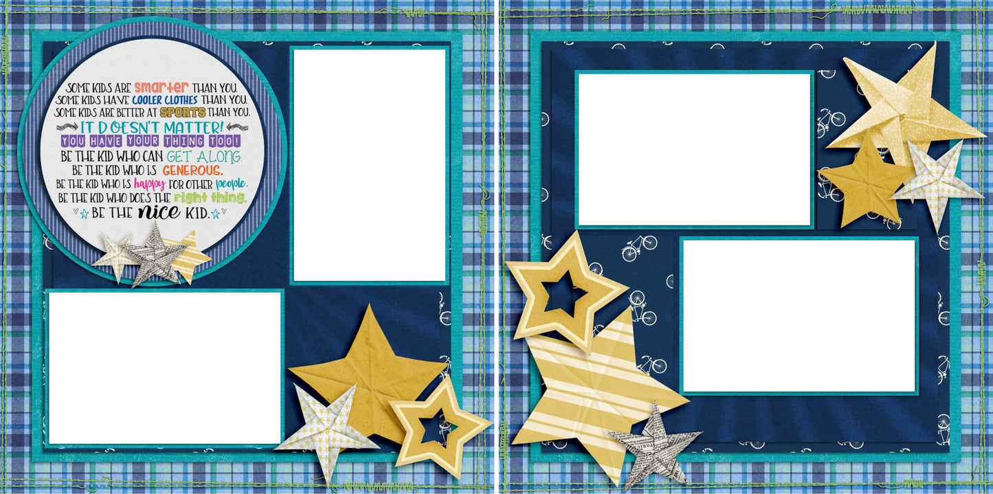 Be The Nice Kid Boy - 3946 - EZscrapbooks Scrapbook Layouts Kids