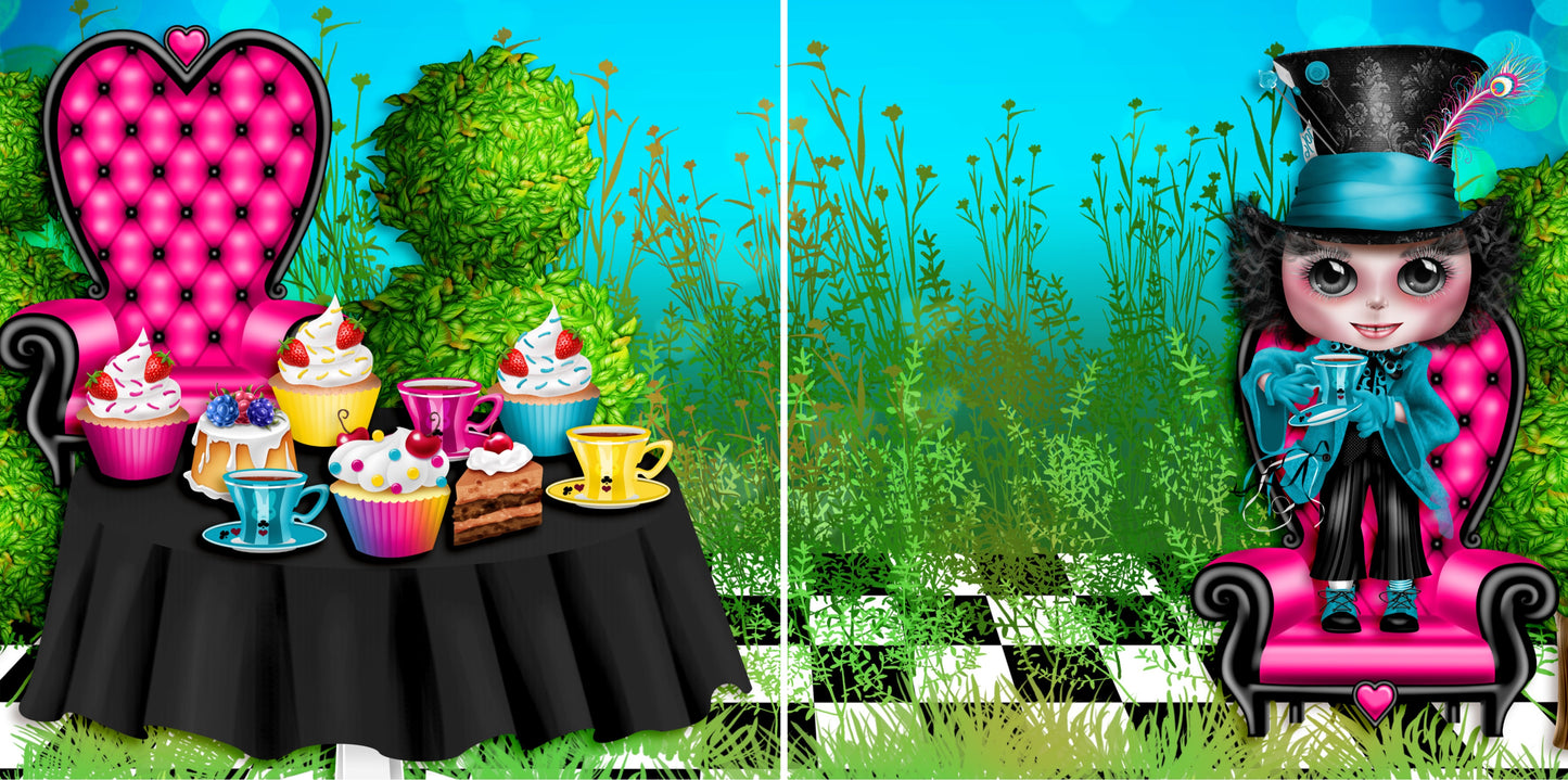 Mad Hatter NPM - 3981 - EZscrapbooks Scrapbook Layouts Characters