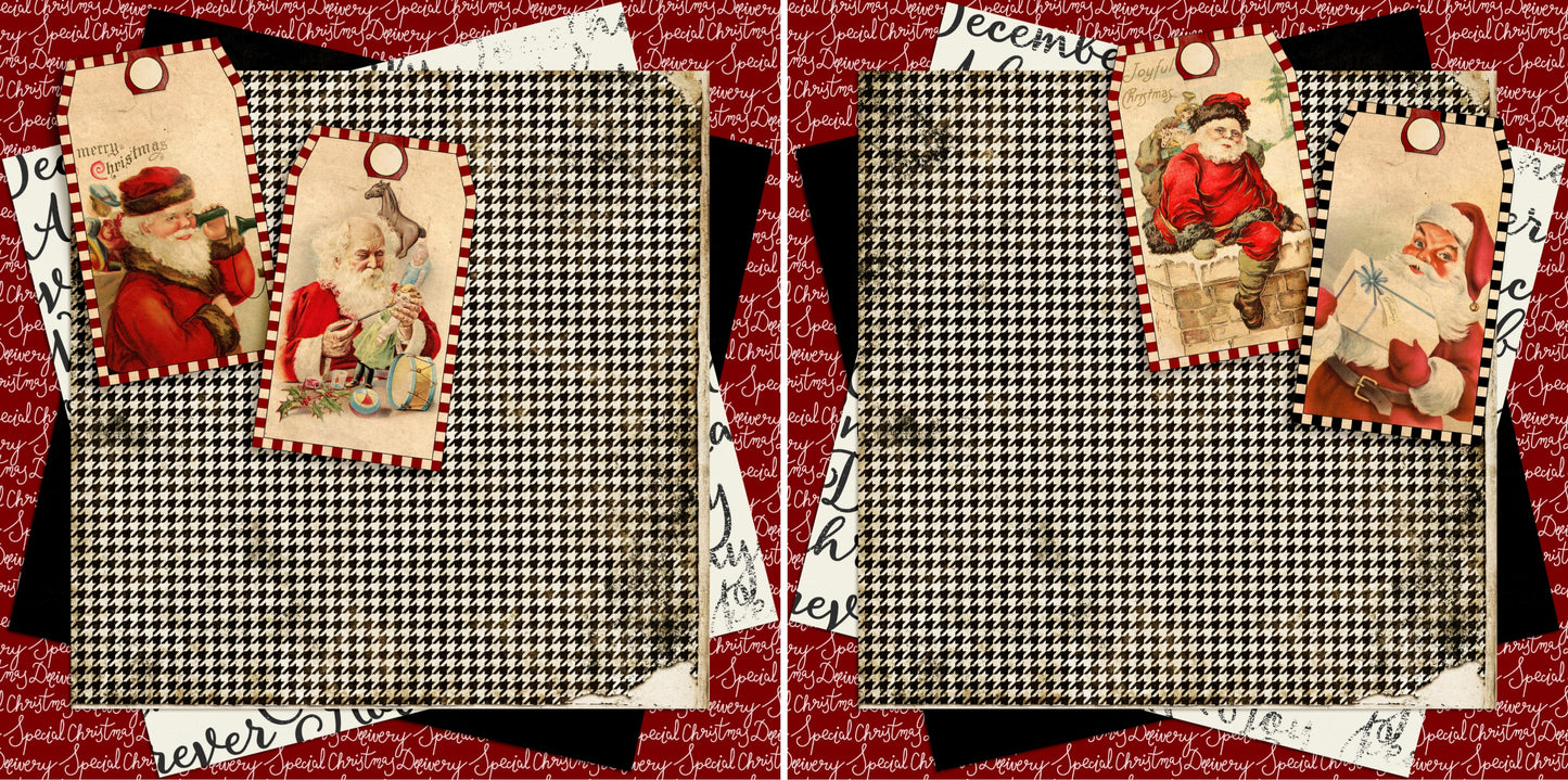 Santa Tags NPM - 3617 - EZscrapbooks Scrapbook Layouts Christmas