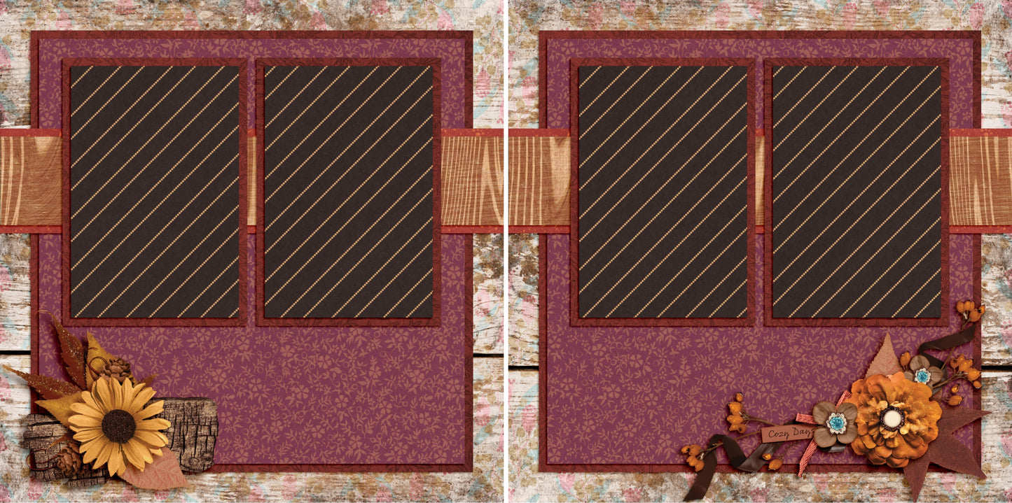 Feels Like Fall - 4416 - EZscrapbooks Scrapbook Layouts Fall - Autumn