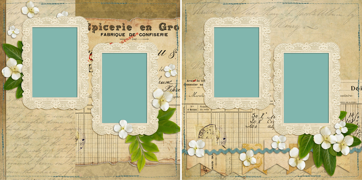 Ephemera - 3838 - EZscrapbooks Scrapbook Layouts Girls, Heritage