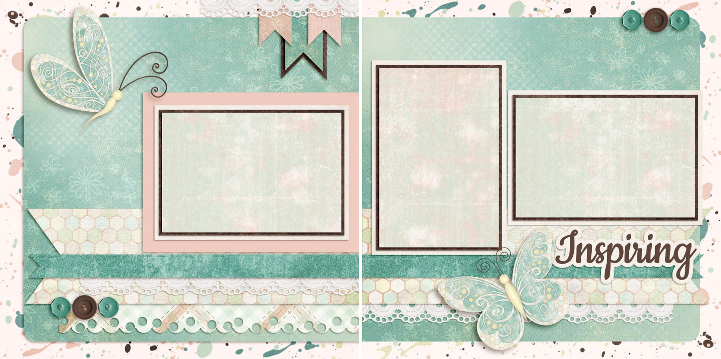 Inspiring - 4136 - EZscrapbooks Scrapbook Layouts Heritage, Other