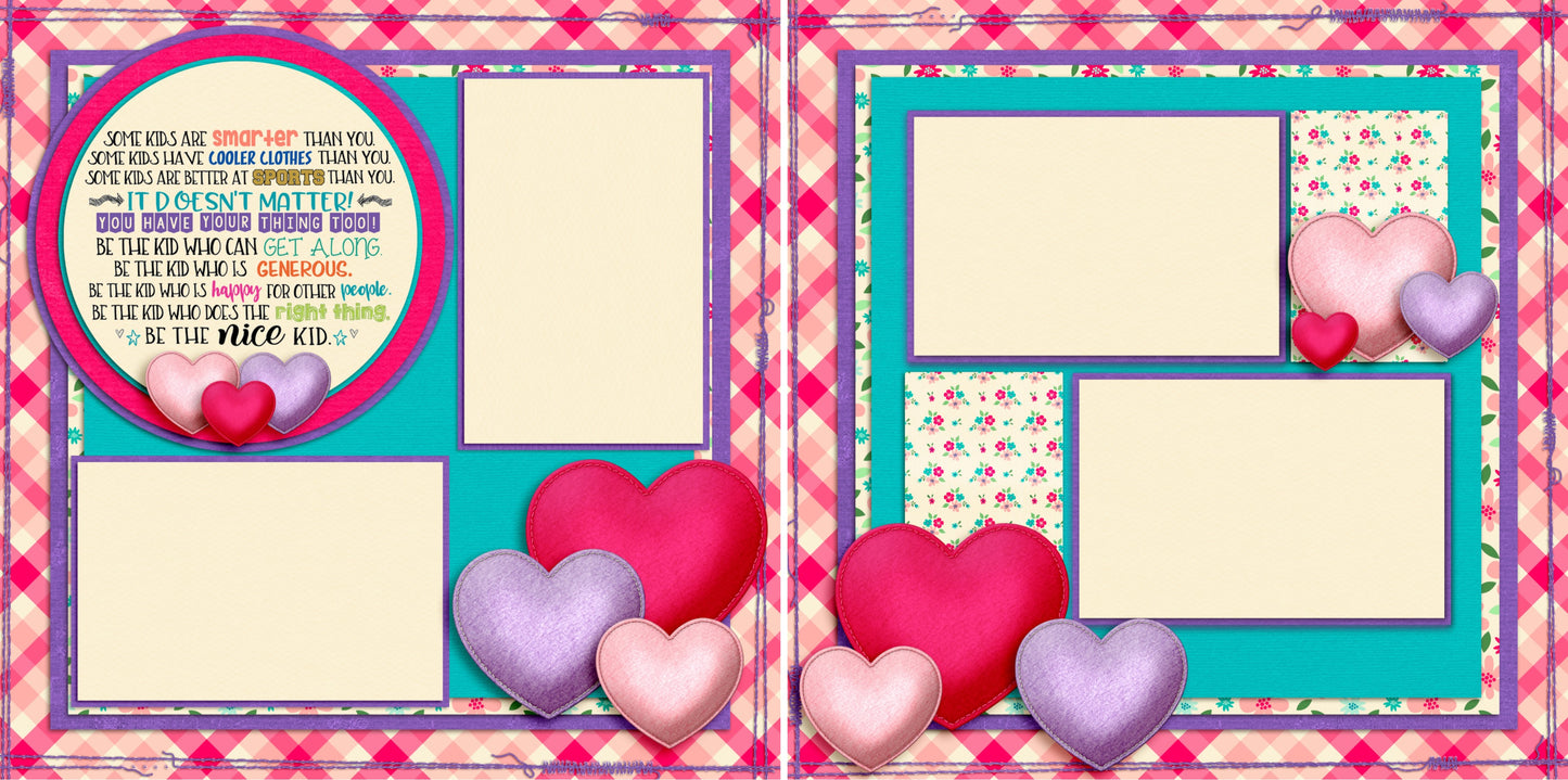 Be The Nice Kid Girl - 3948 - EZscrapbooks Scrapbook Layouts Kids
