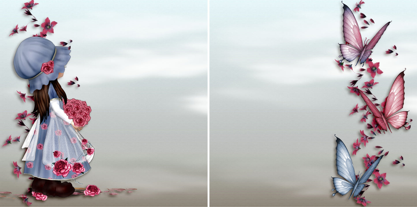 Dreamy Rose NPM - 2870 - EZscrapbooks Scrapbook Layouts Girls