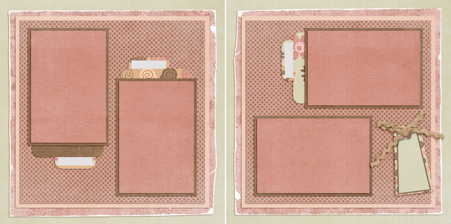 Pretty in Pink - 5254 - EZscrapbooks Scrapbook Layouts Baby, Girls