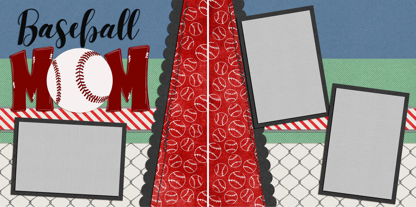 Baseball Mom - 4816 - EZscrapbooks Scrapbook Layouts baseball, Sports