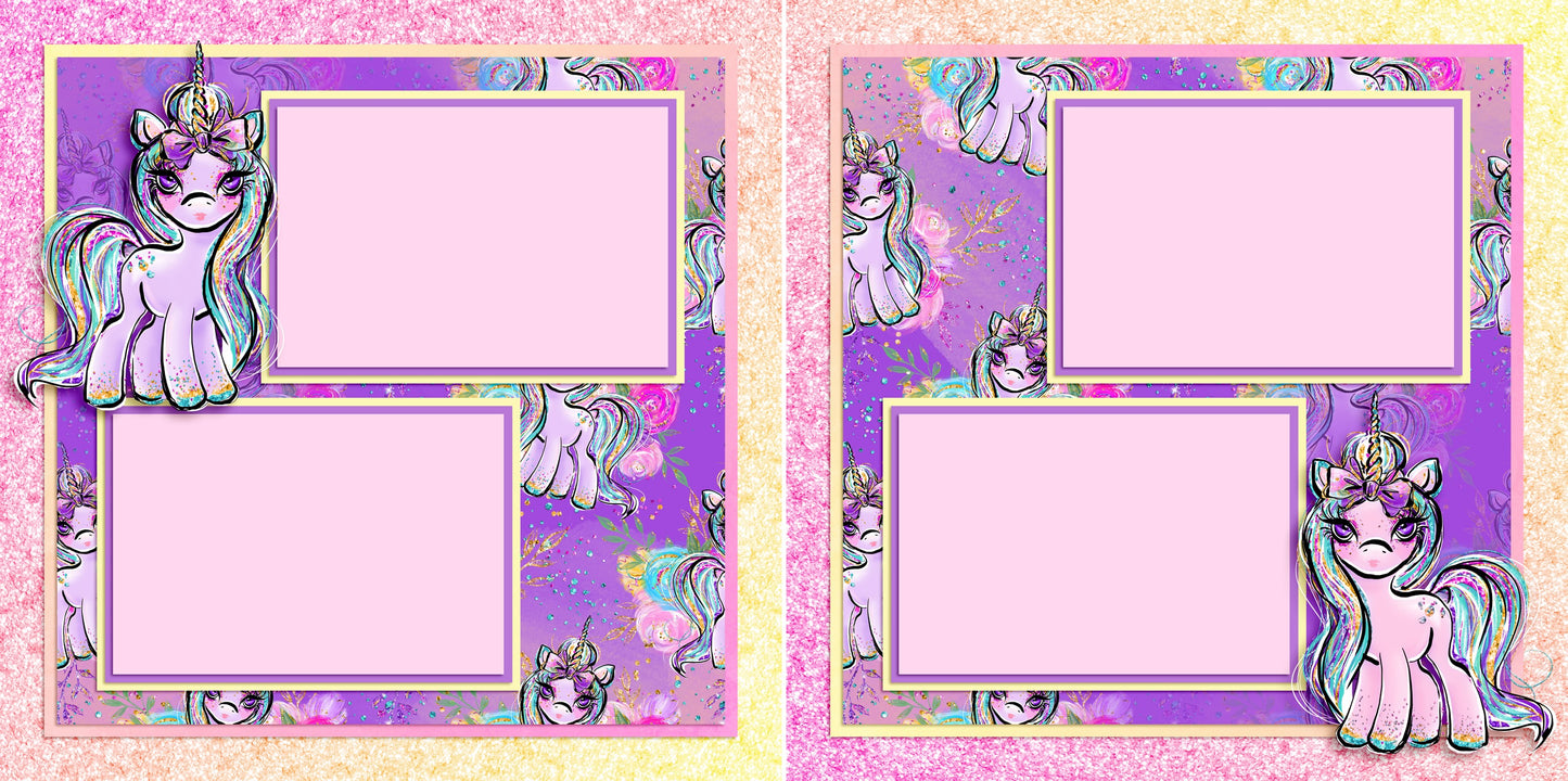 Unicorns - 5050 - EZscrapbooks Scrapbook Layouts Girls, Other