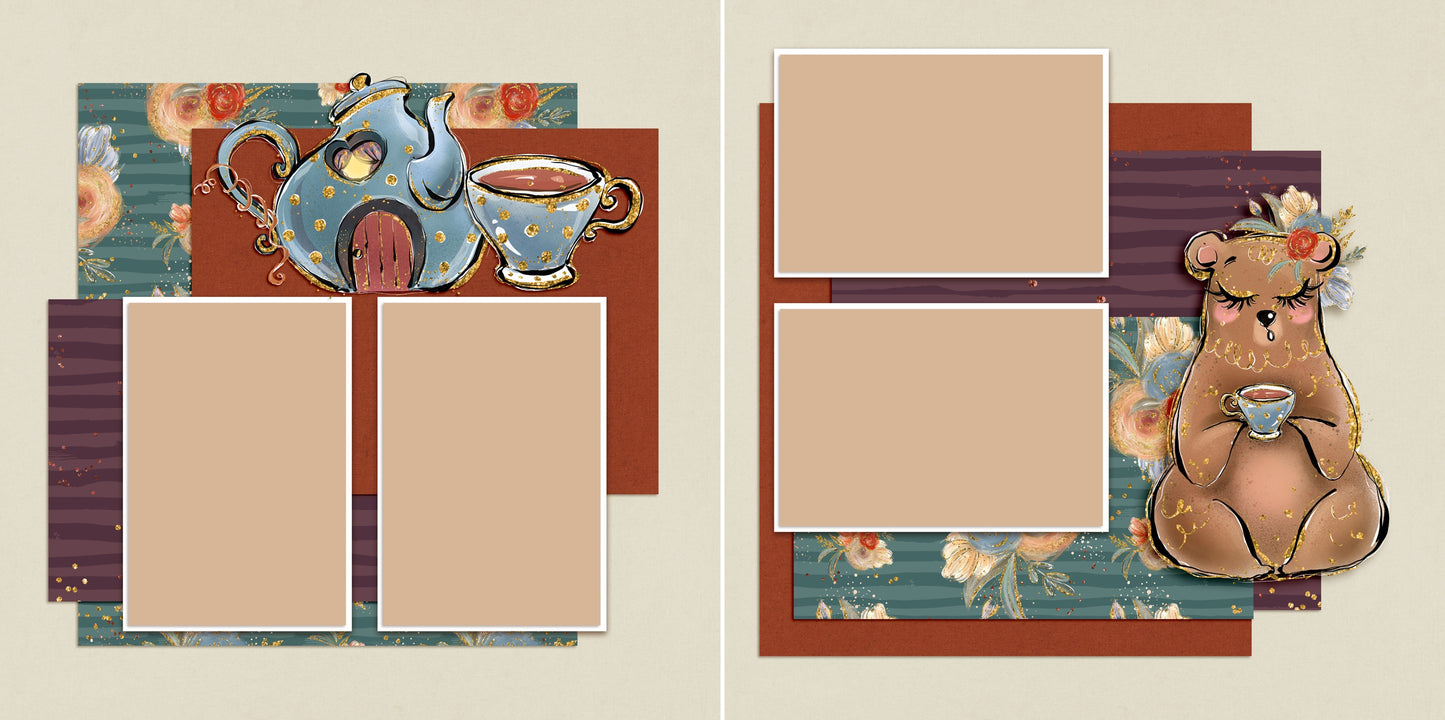 Sips of Fall - 5014 - EZscrapbooks Scrapbook Layouts Fall - Autumn