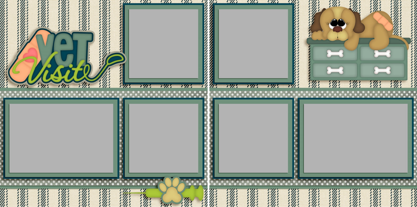 Vet Visit Dog - 3458 - EZscrapbooks Scrapbook Layouts dogs, Pets