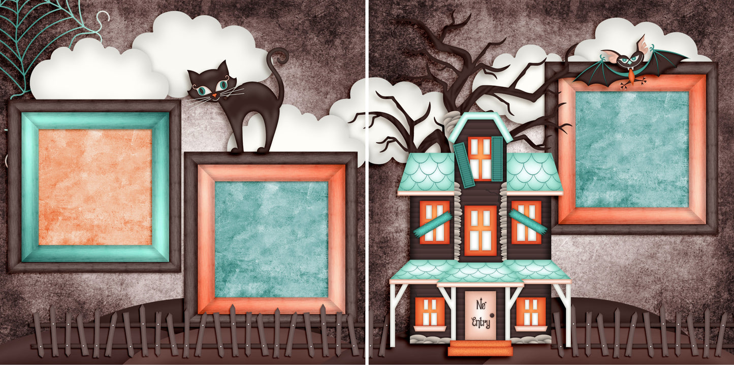 Haunt House - 4364 - EZscrapbooks Scrapbook Layouts Halloween