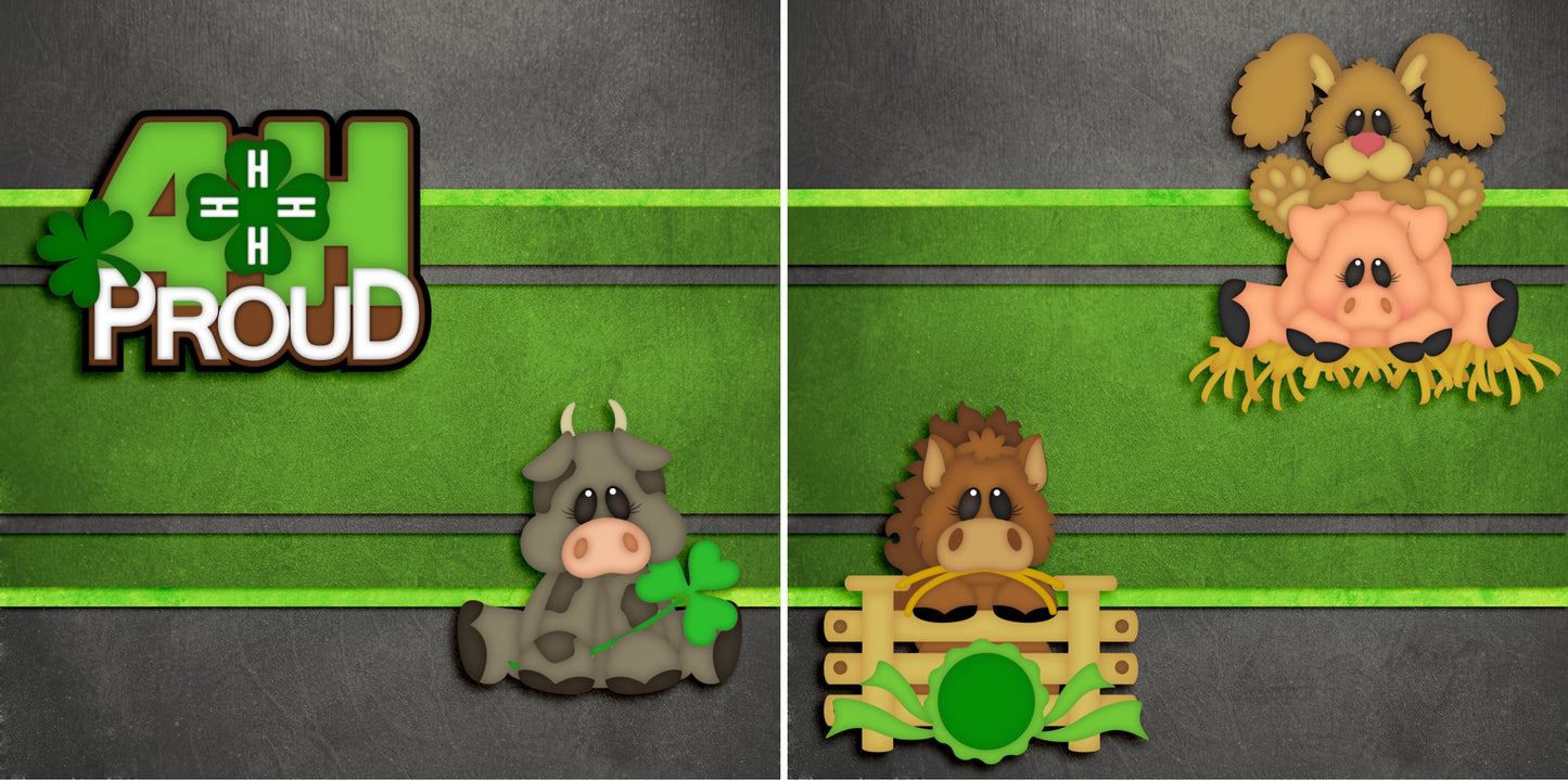 4H Proud NPM - 2792 - EZscrapbooks Scrapbook Layouts Farm - Garden