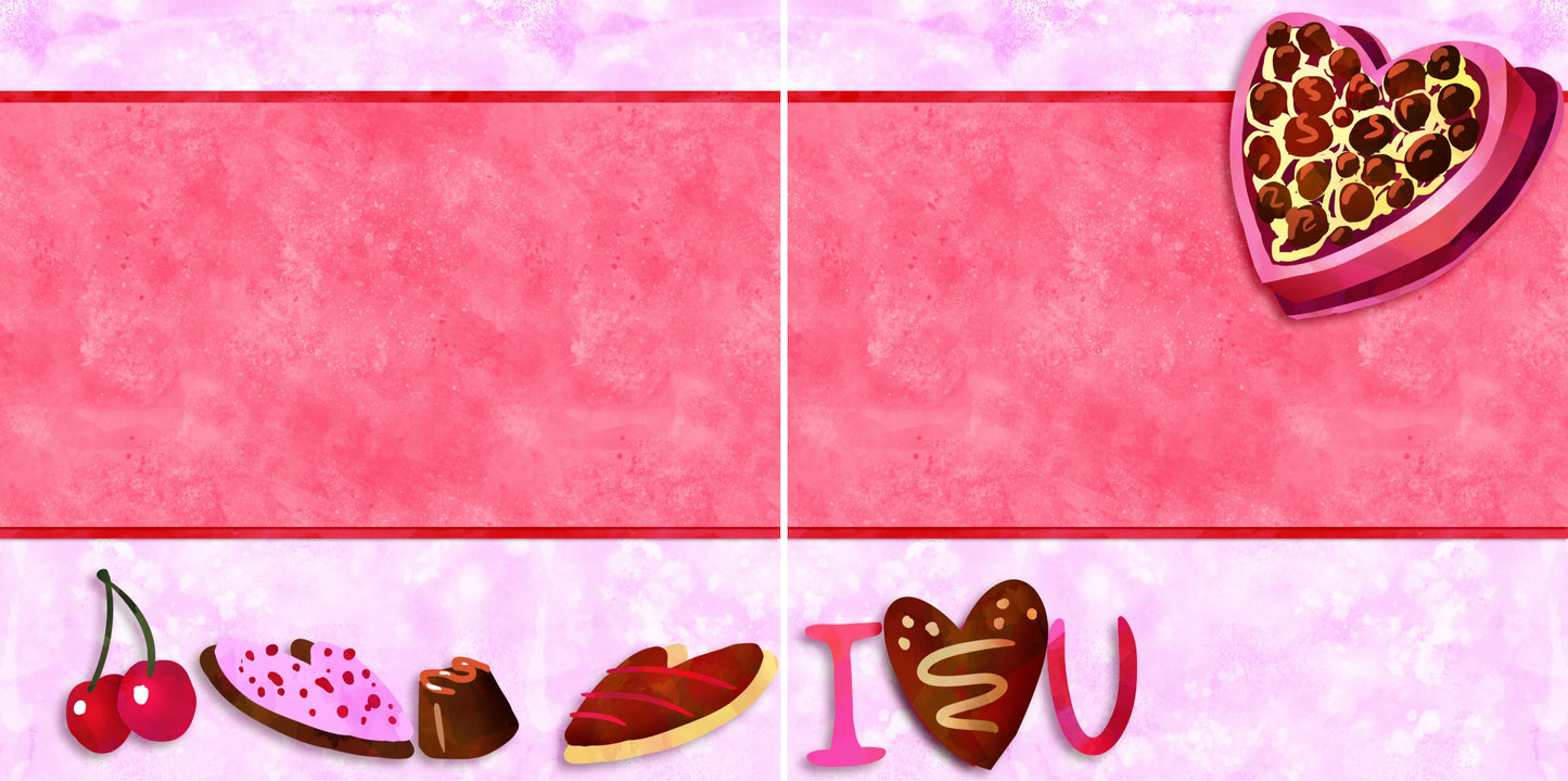 I Heart U NPM - 2788 - EZscrapbooks Scrapbook Layouts Love - Valentine